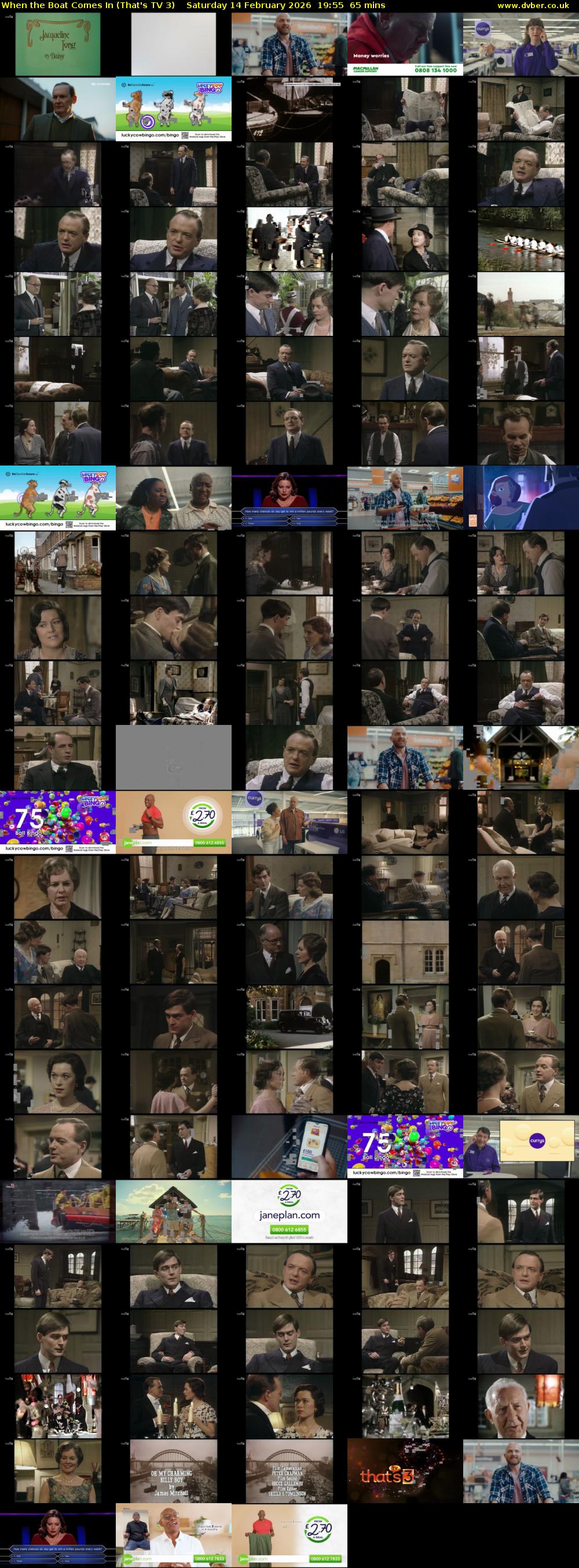 When the Boat Comes In (That's TV 3) Saturday 14 February 2026 19:55 - 21:00