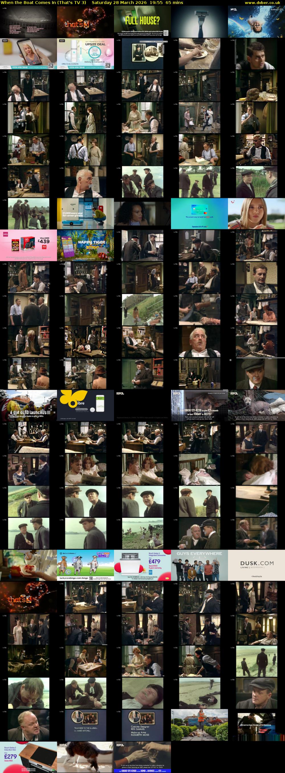 When the Boat Comes In (That's TV 3) Saturday 28 March 2026 19:55 - 21:00