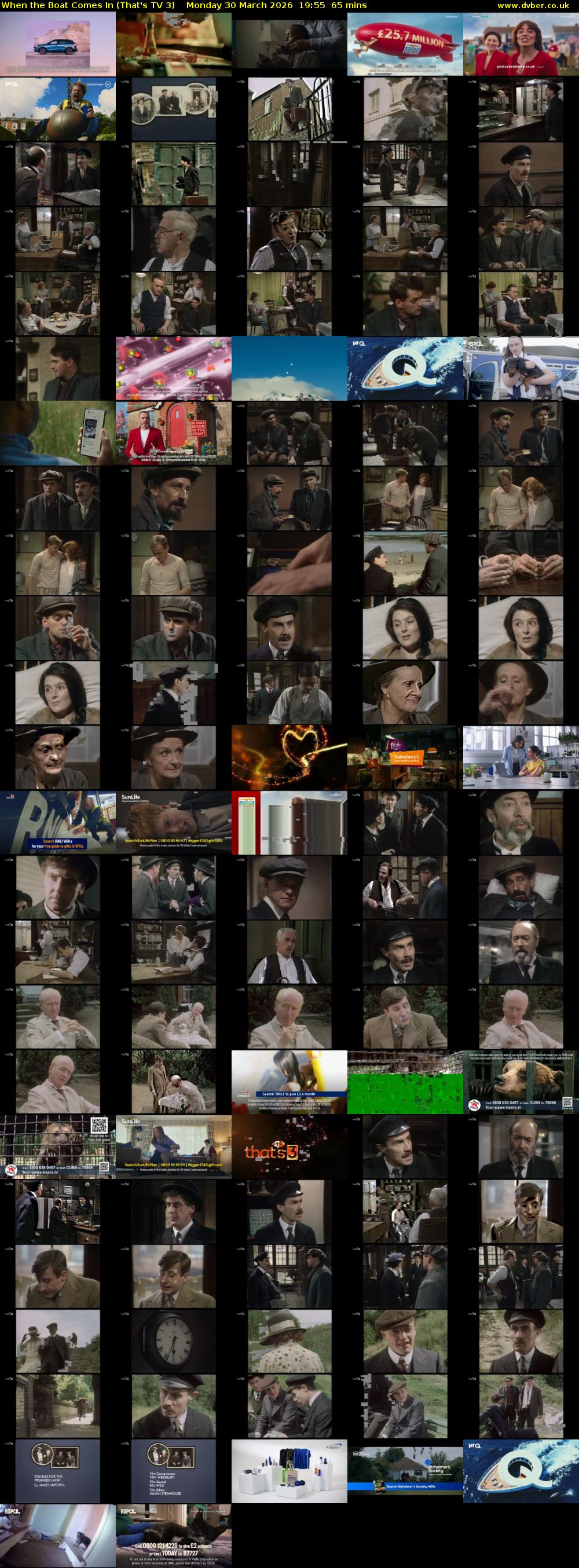 When the Boat Comes In (That's TV 3) Monday 30 March 2026 19:55 - 21:00