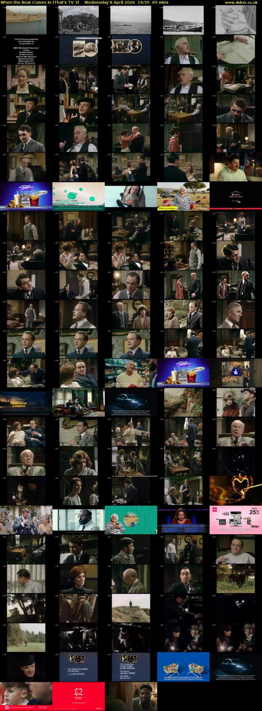 When the Boat Comes In (That's TV 3) Wednesday 8 April 2026 19:55 - 21:00