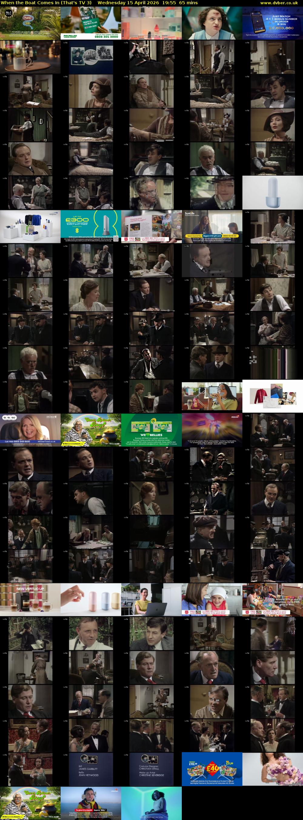When the Boat Comes In (That's TV 3) Wednesday 15 April 2026 19:55 - 21:00