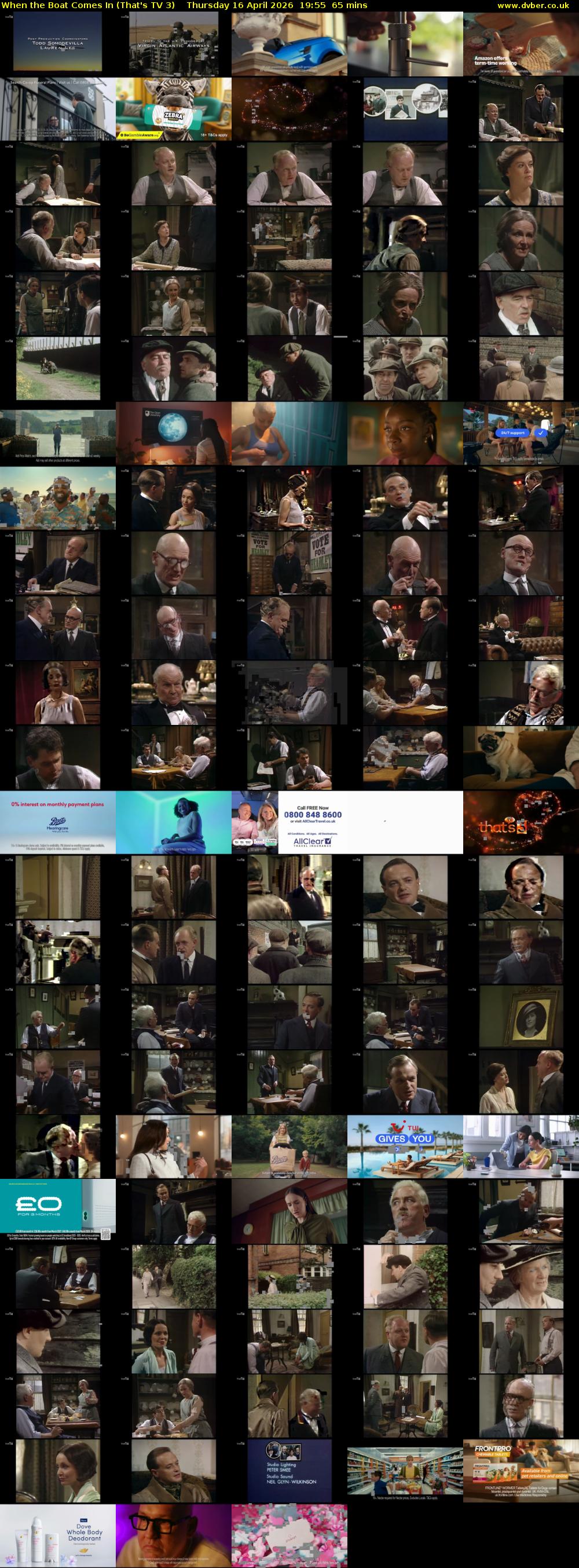 When the Boat Comes In (That's TV 3) Thursday 16 April 2026 19:55 - 21:00