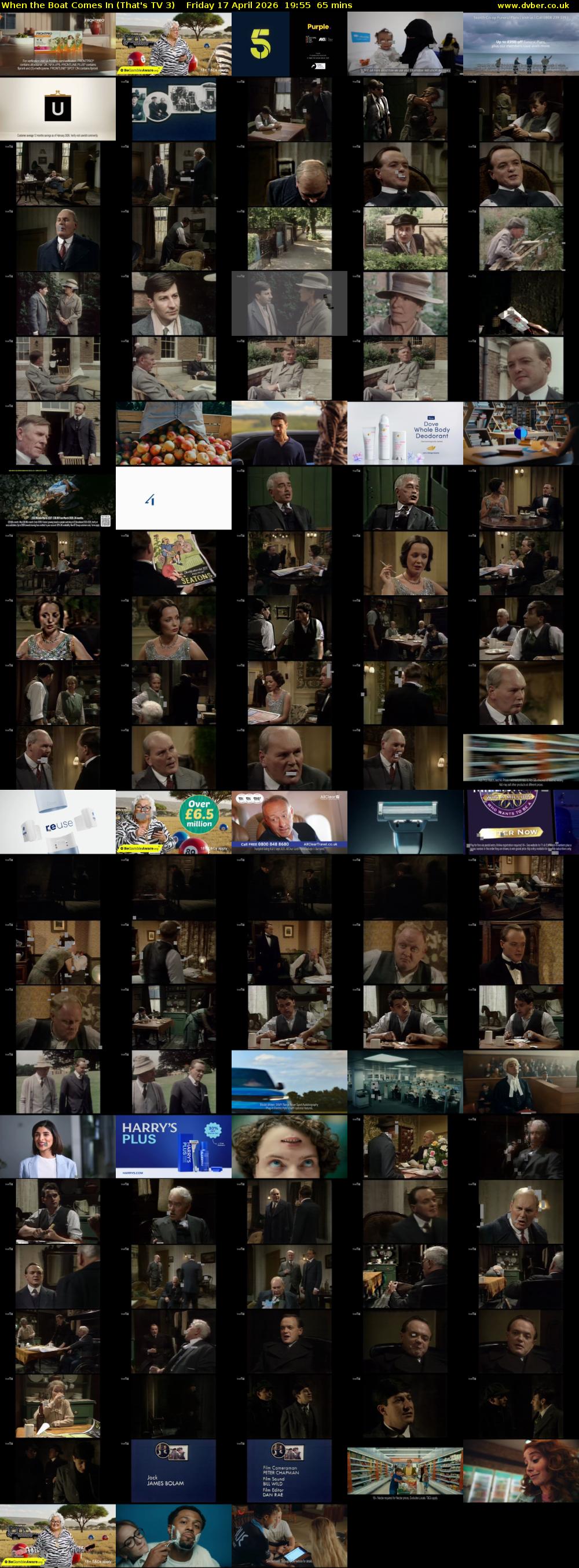 When the Boat Comes In (That's TV 3) Friday 17 April 2026 19:55 - 21:00