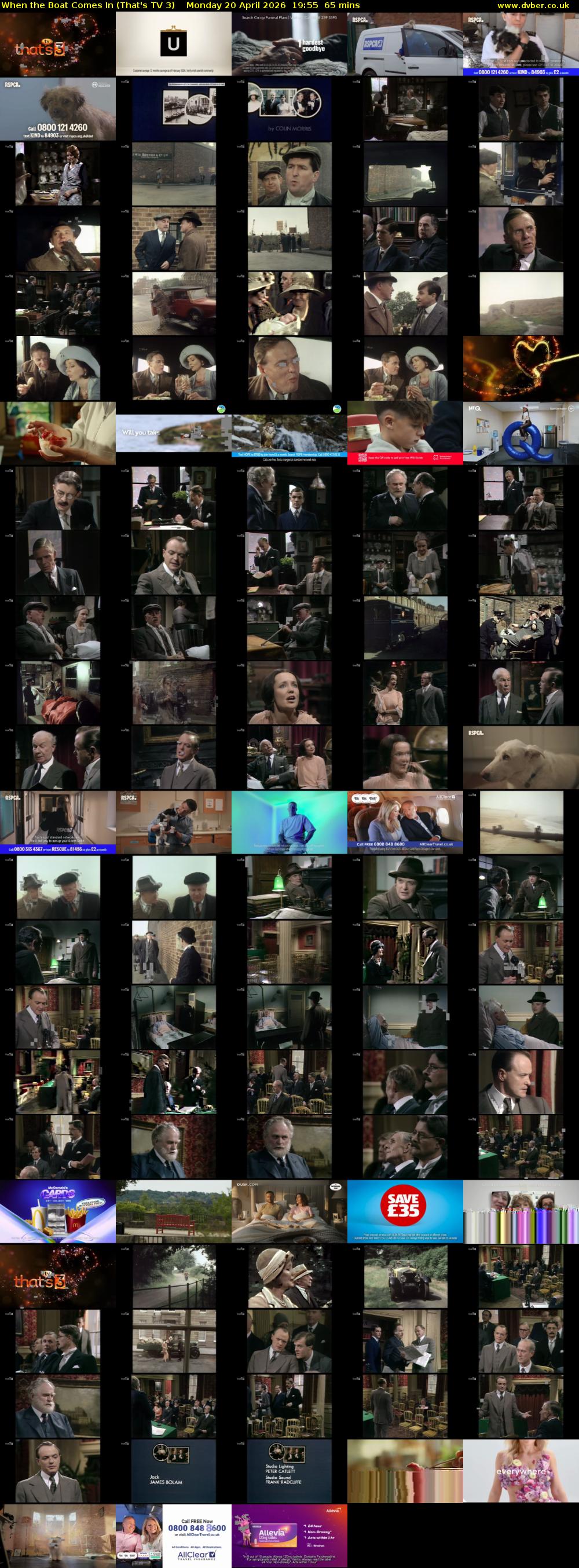 When the Boat Comes In (That's TV 3) Monday 20 April 2026 19:55 - 21:00