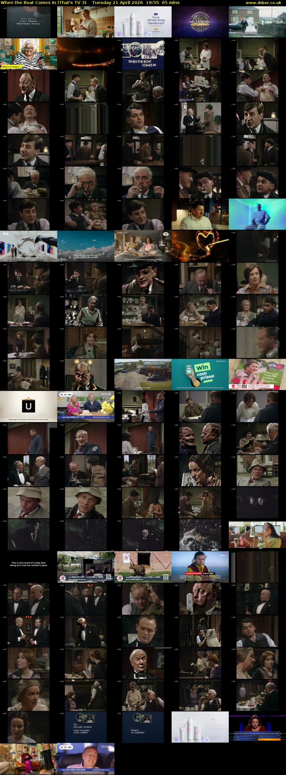When the Boat Comes In (That's TV 3) Tuesday 21 April 2026 19:55 - 21:00