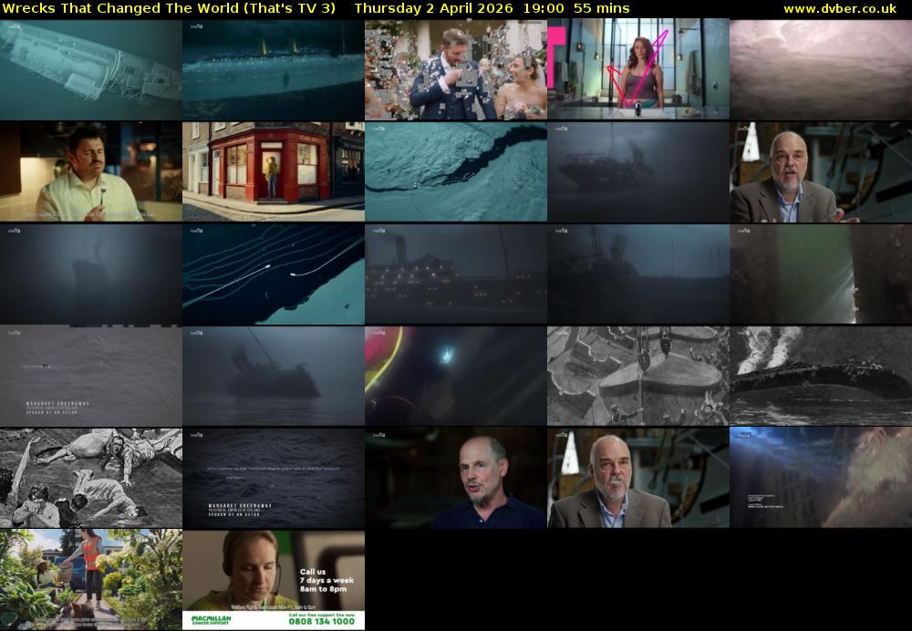 Wrecks That Changed The World (That's TV 3) Thursday 2 April 2026 19:00 - 19:55