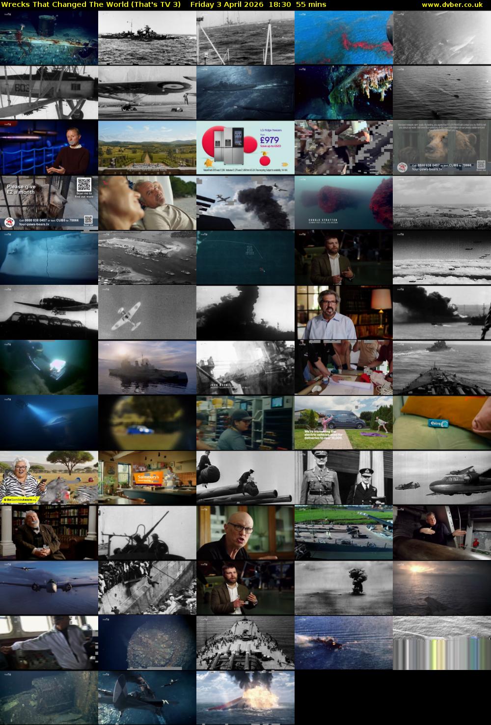 Wrecks That Changed The World (That's TV 3) Friday 3 April 2026 18:30 - 19:25