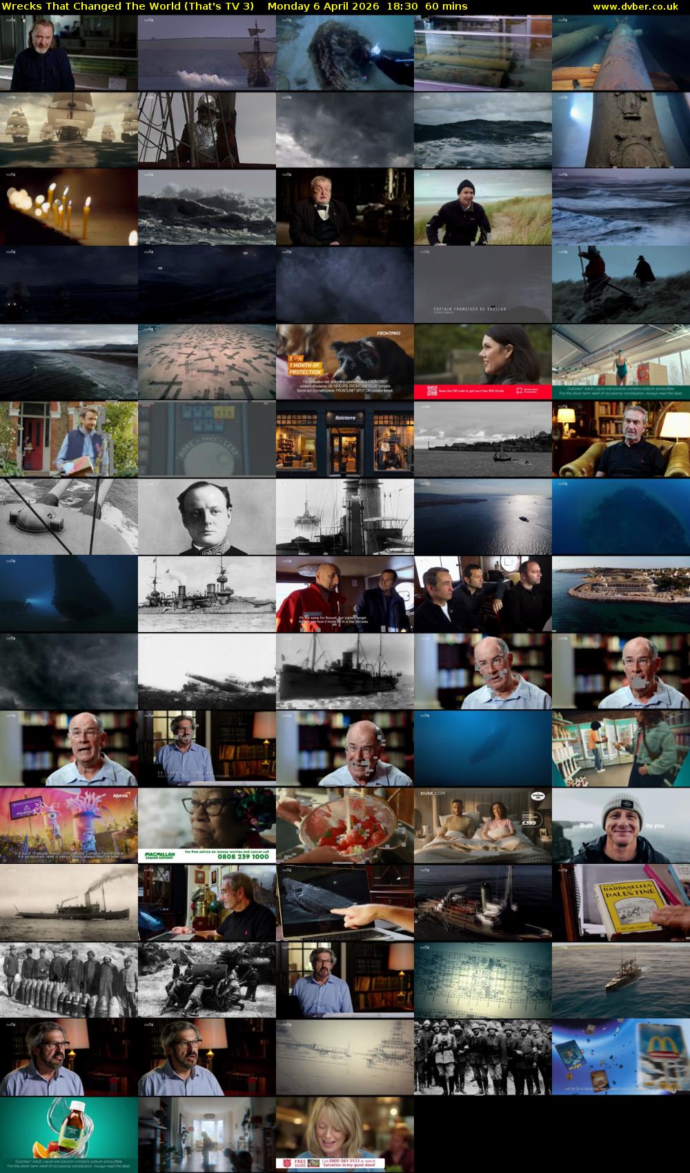 Wrecks That Changed The World (That's TV 3) Monday 6 April 2026 18:30 - 19:30