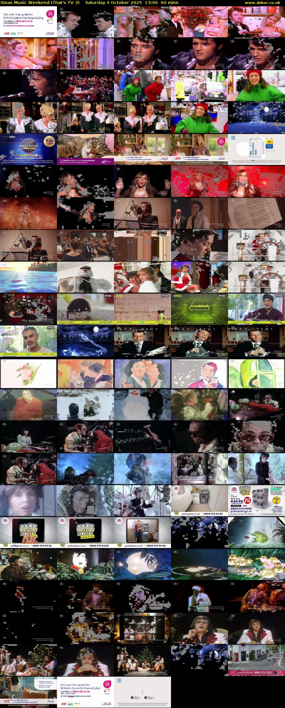 Xmas Music Weekend (That's TV 3) Saturday 4 October 2025 13:00 - 14:00