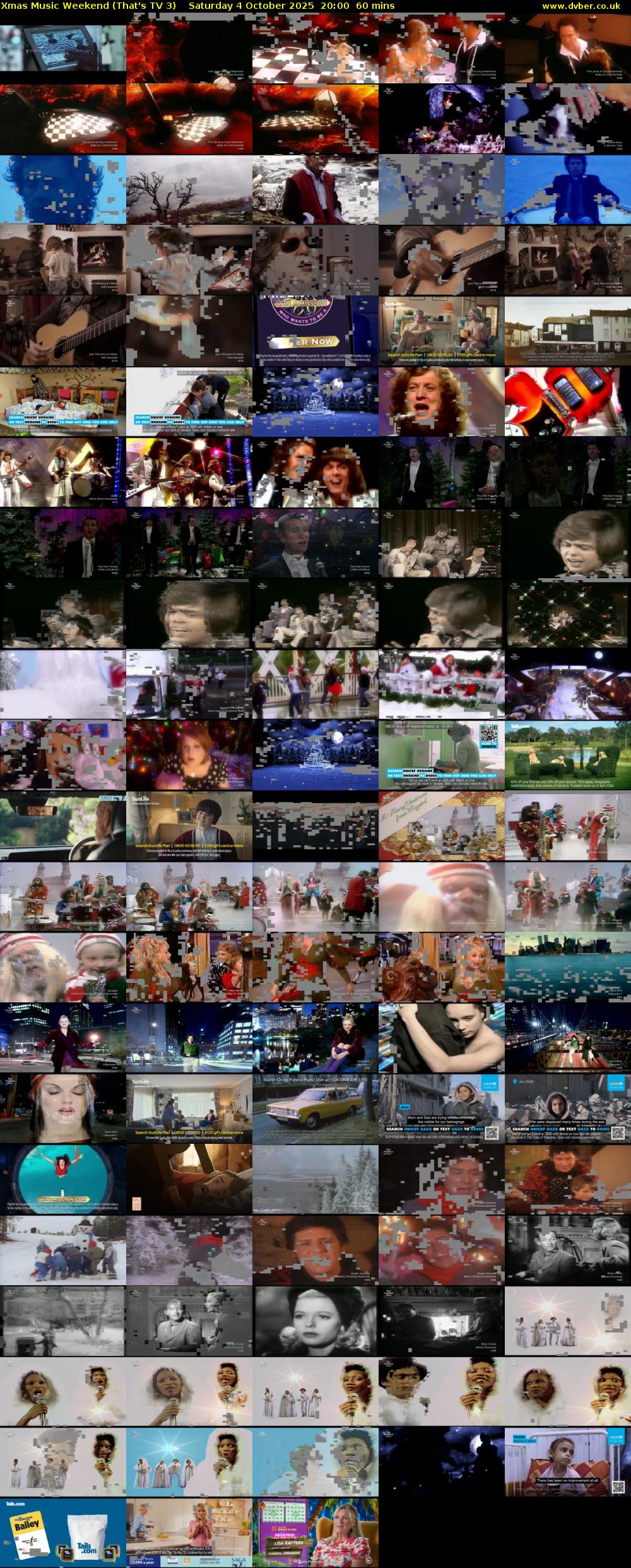 Xmas Music Weekend (That's TV 3) Saturday 4 October 2025 20:00 - 21:00