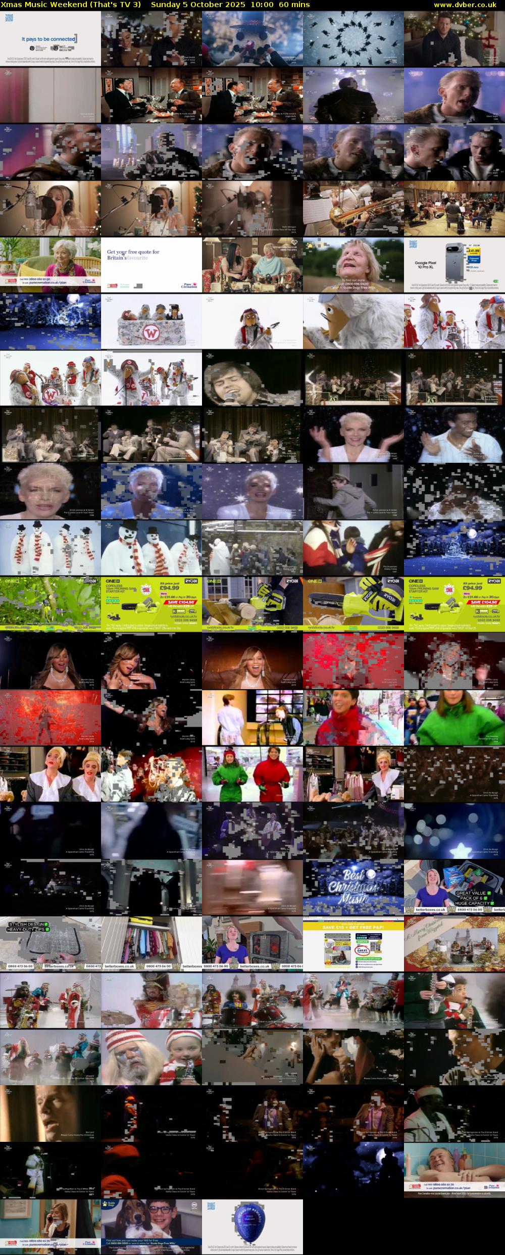 Xmas Music Weekend (That's TV 3) Sunday 5 October 2025 10:00 - 11:00