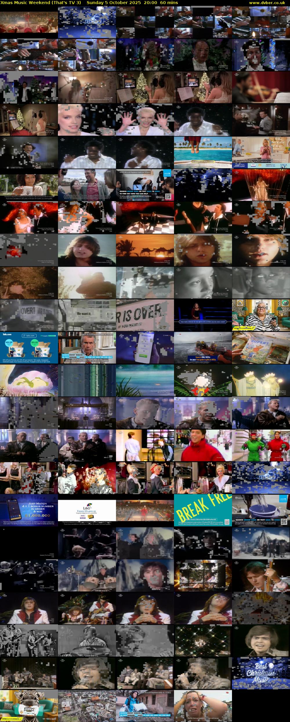 Xmas Music Weekend (That's TV 3) Sunday 5 October 2025 20:00 - 21:00