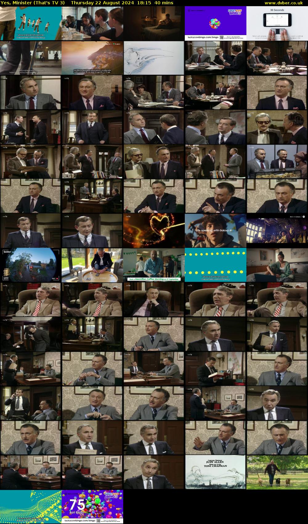 Yes, Minister (That's TV 3) Thursday 22 August 2024 18:15 - 18:55