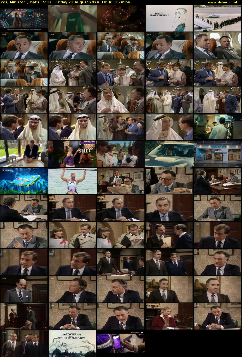 Yes, Minister (That's TV 3) Friday 23 August 2024 18:30 - 19:05