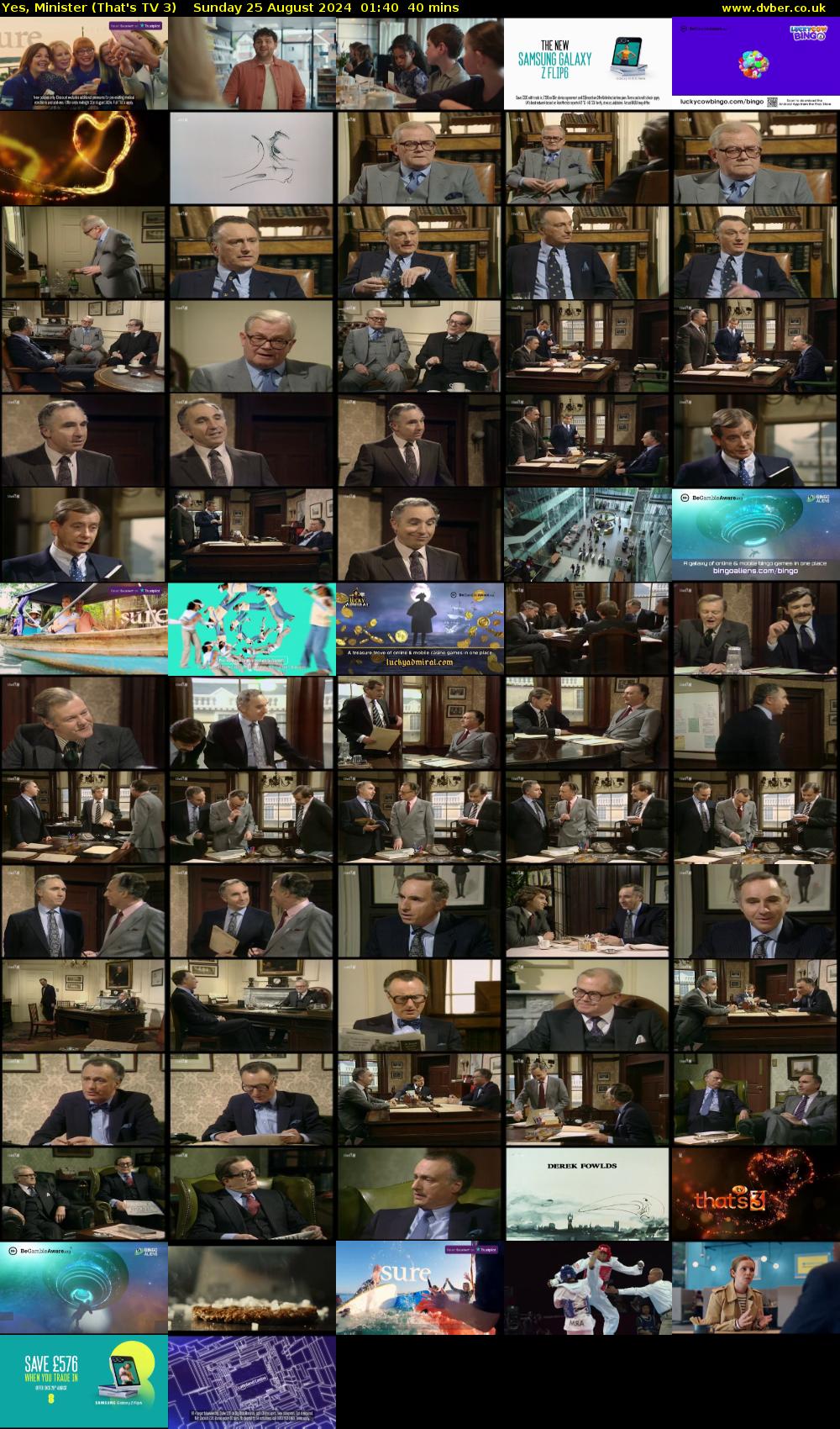 Yes, Minister (That's TV 3) Sunday 25 August 2024 01:40 - 02:20