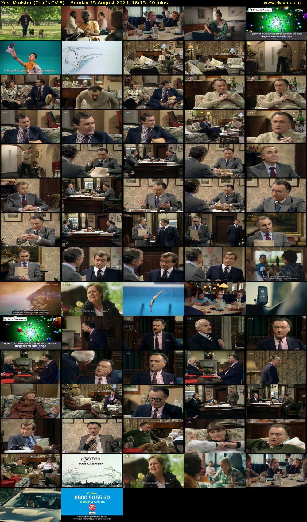 Yes, Minister (That's TV 3) Sunday 25 August 2024 18:15 - 18:55