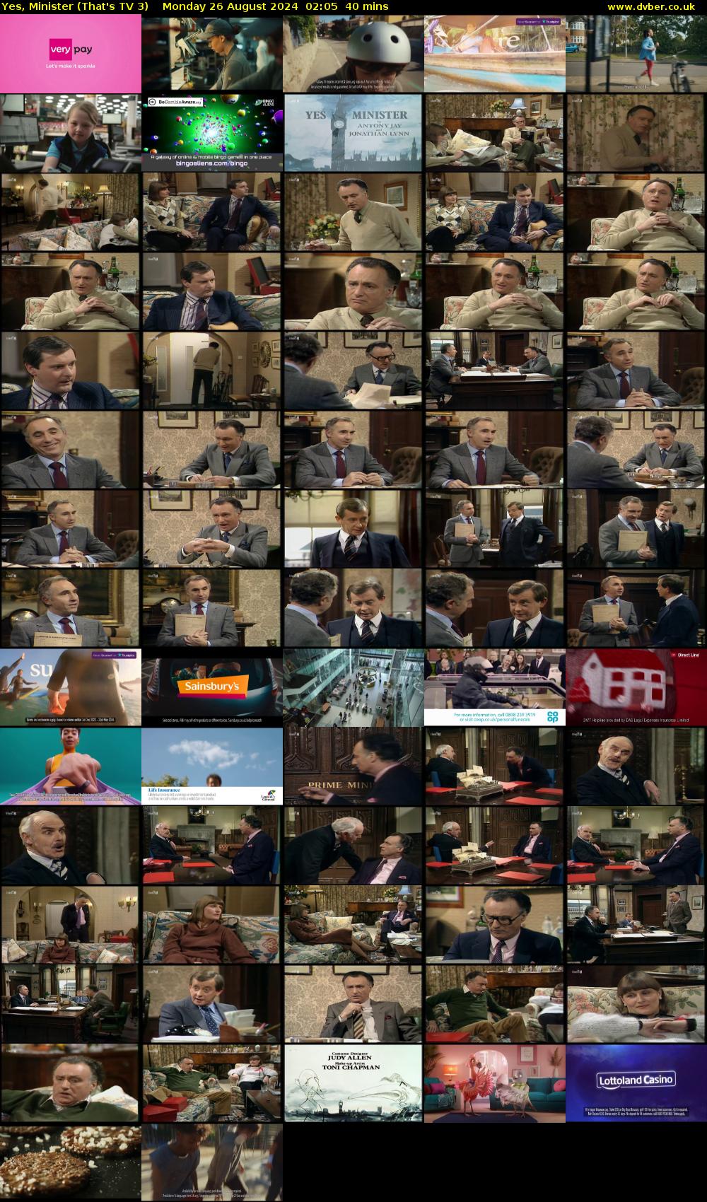 Yes, Minister (That's TV 3) Monday 26 August 2024 02:05 - 02:45