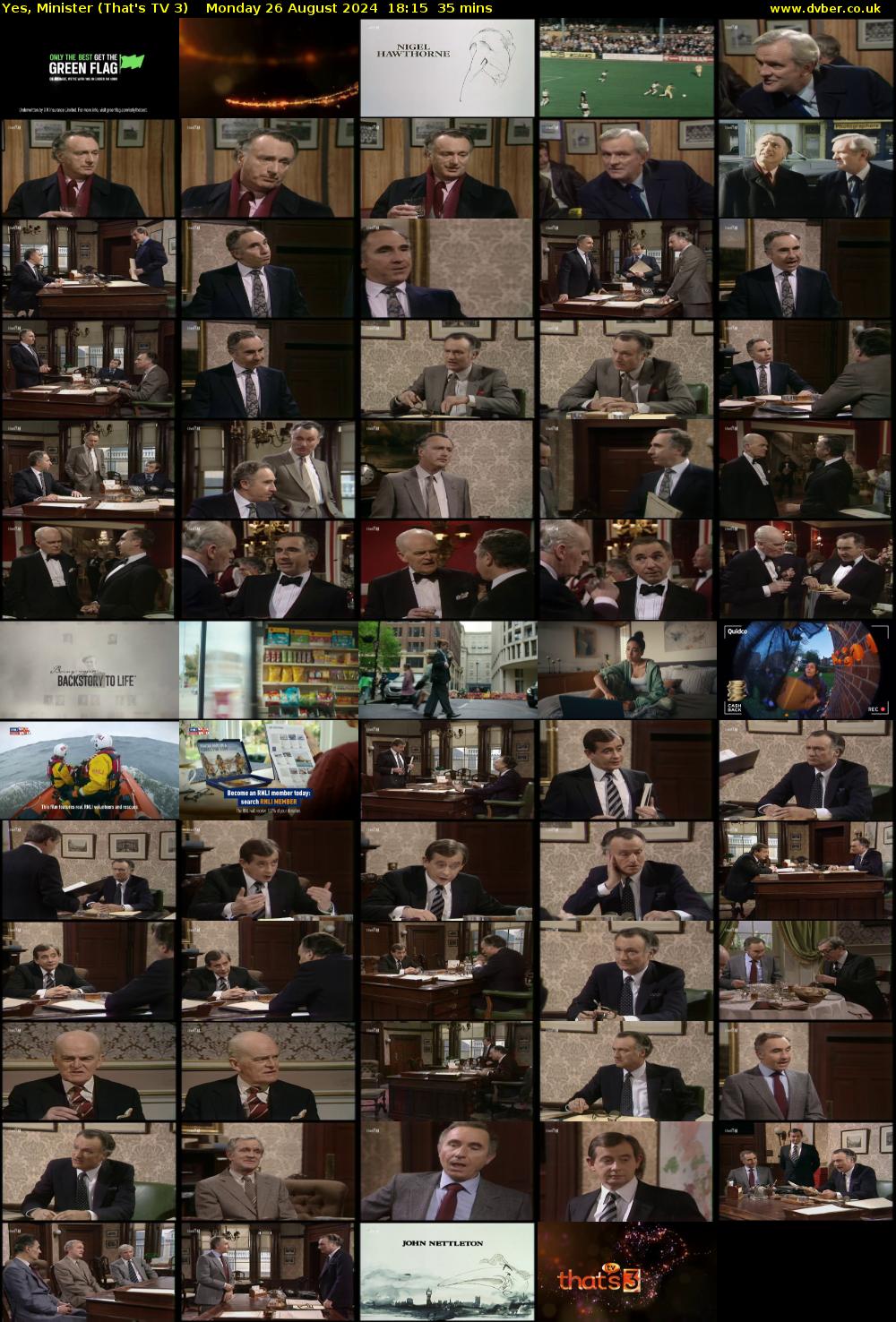 Yes, Minister (That's TV 3) Monday 26 August 2024 18:15 - 18:50