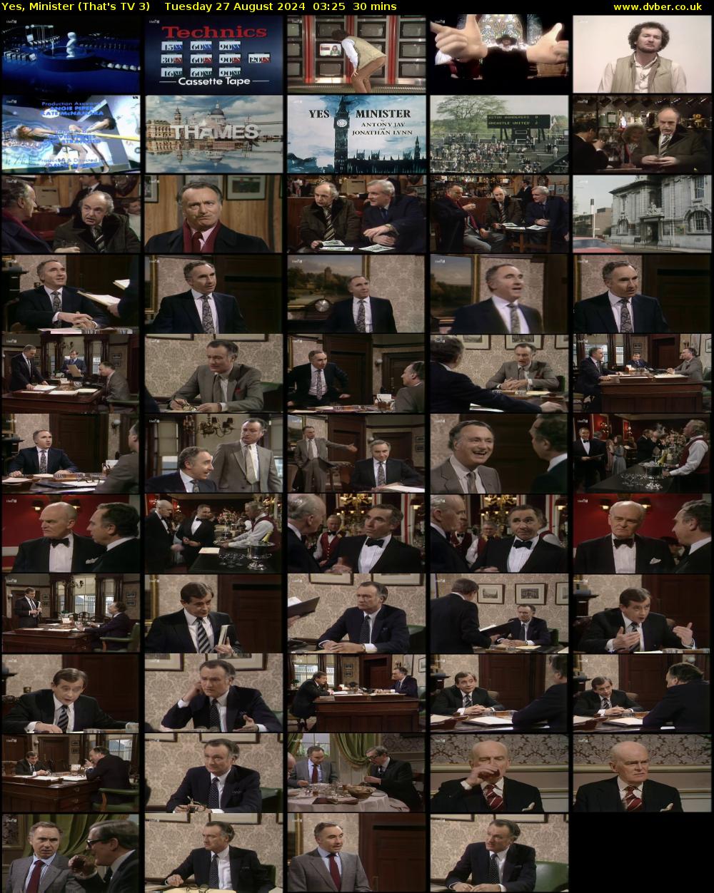Yes, Minister (That's TV 3) Tuesday 27 August 2024 03:25 - 03:55