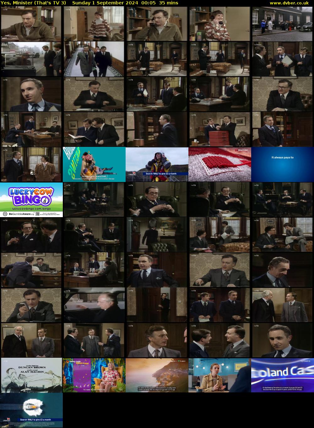 Yes, Minister (That's TV 3) Sunday 1 September 2024 00:05 - 00:40