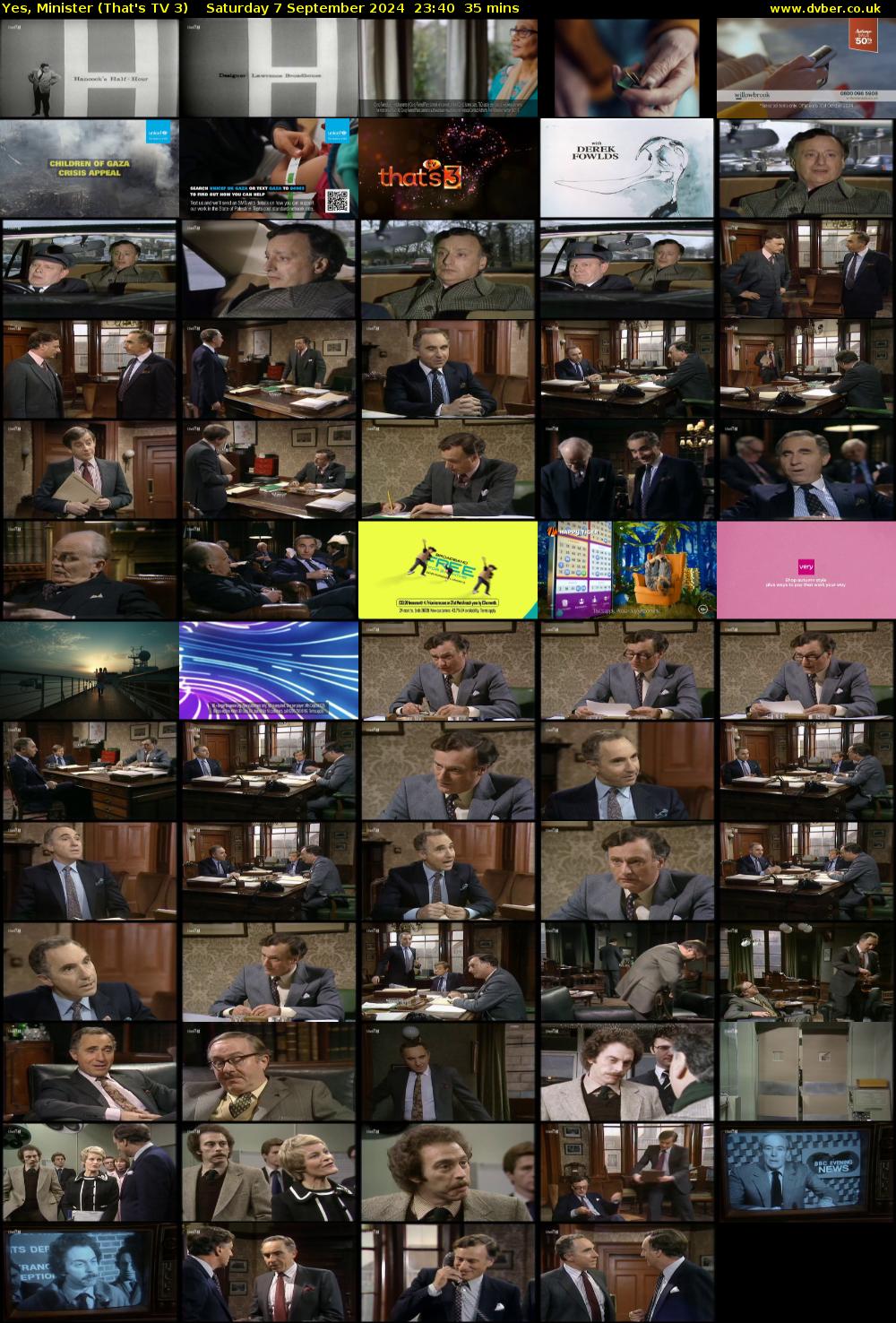 Yes, Minister (That's TV 3) Saturday 7 September 2024 23:40 - 00:15