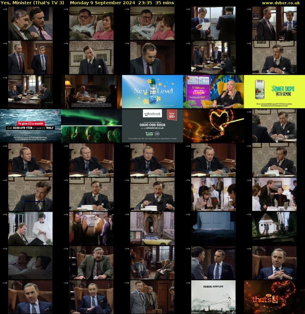 Yes, Minister (That's TV 3) Monday 9 September 2024 23:35 - 00:10