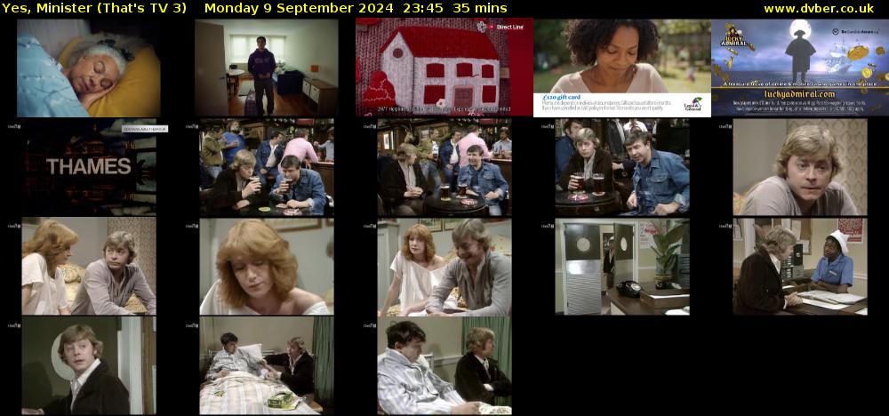 Yes, Minister (That's TV 3) Monday 9 September 2024 23:45 - 00:20
