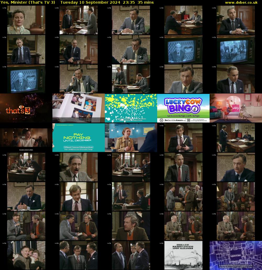 Yes, Minister (That's TV 3) Tuesday 10 September 2024 23:35 - 00:10