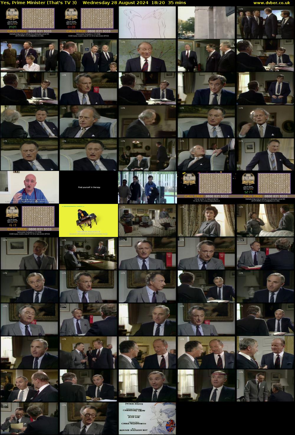 Yes, Prime Minister (That's TV 3) Wednesday 28 August 2024 18:20 - 18:55