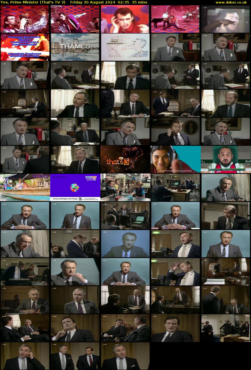 Yes, Prime Minister (That's TV 3) Friday 30 August 2024 02:35 - 03:10