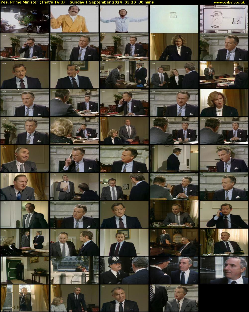 Yes, Prime Minister (That's TV 3) Sunday 1 September 2024 03:20 - 03:50