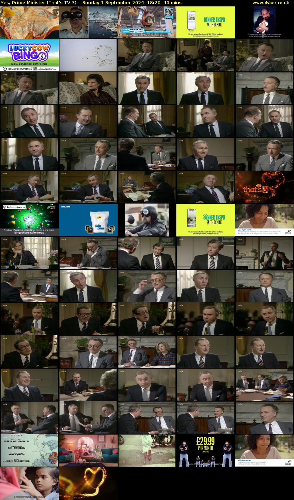 Yes, Prime Minister (That's TV 3) Sunday 1 September 2024 18:20 - 19:00
