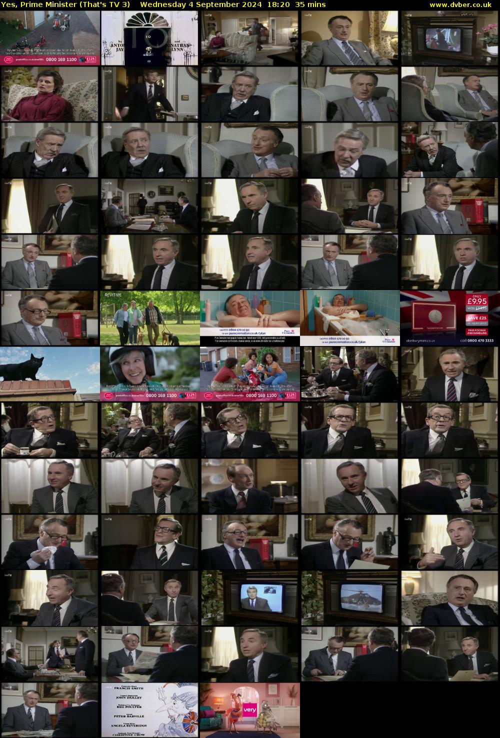 Yes, Prime Minister (That's TV 3) Wednesday 4 September 2024 18:20 - 18:55