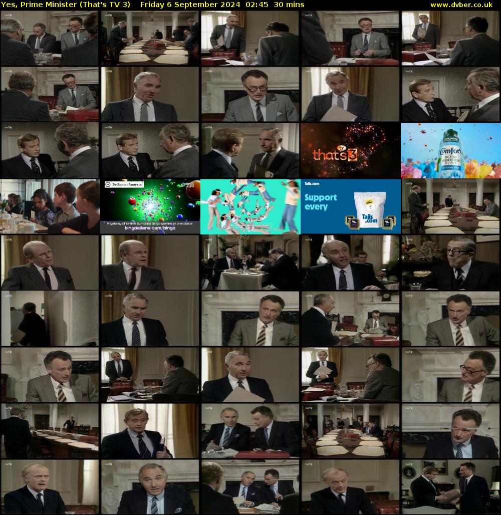 Yes, Prime Minister (That's TV 3) Friday 6 September 2024 02:45 - 03:15