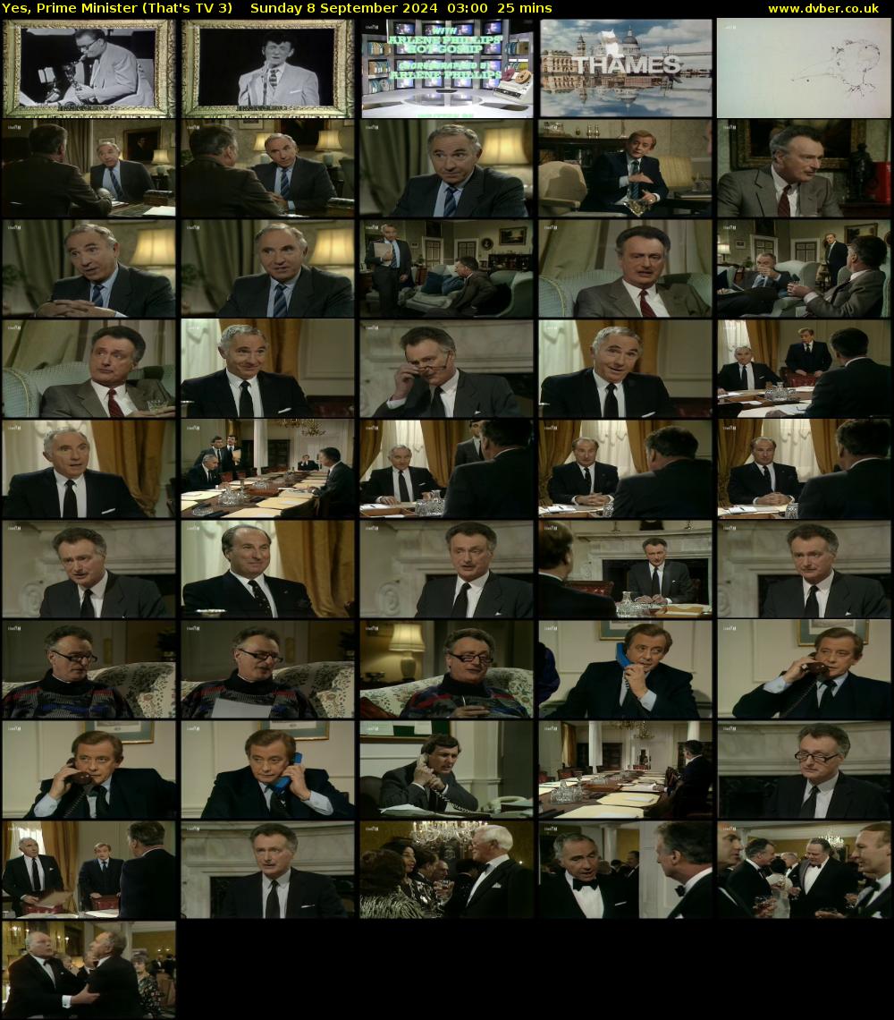 Yes, Prime Minister (That's TV 3) Sunday 8 September 2024 03:00 - 03:25