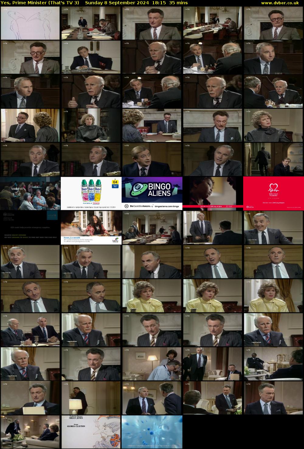 Yes, Prime Minister (That's TV 3) Sunday 8 September 2024 18:15 - 18:50