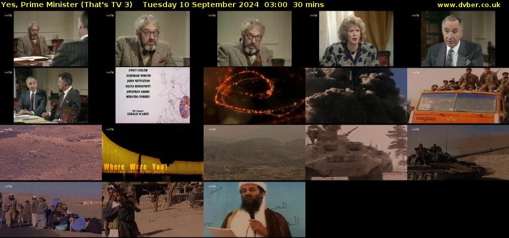 Yes, Prime Minister (That's TV 3) Tuesday 10 September 2024 03:00 - 03:30
