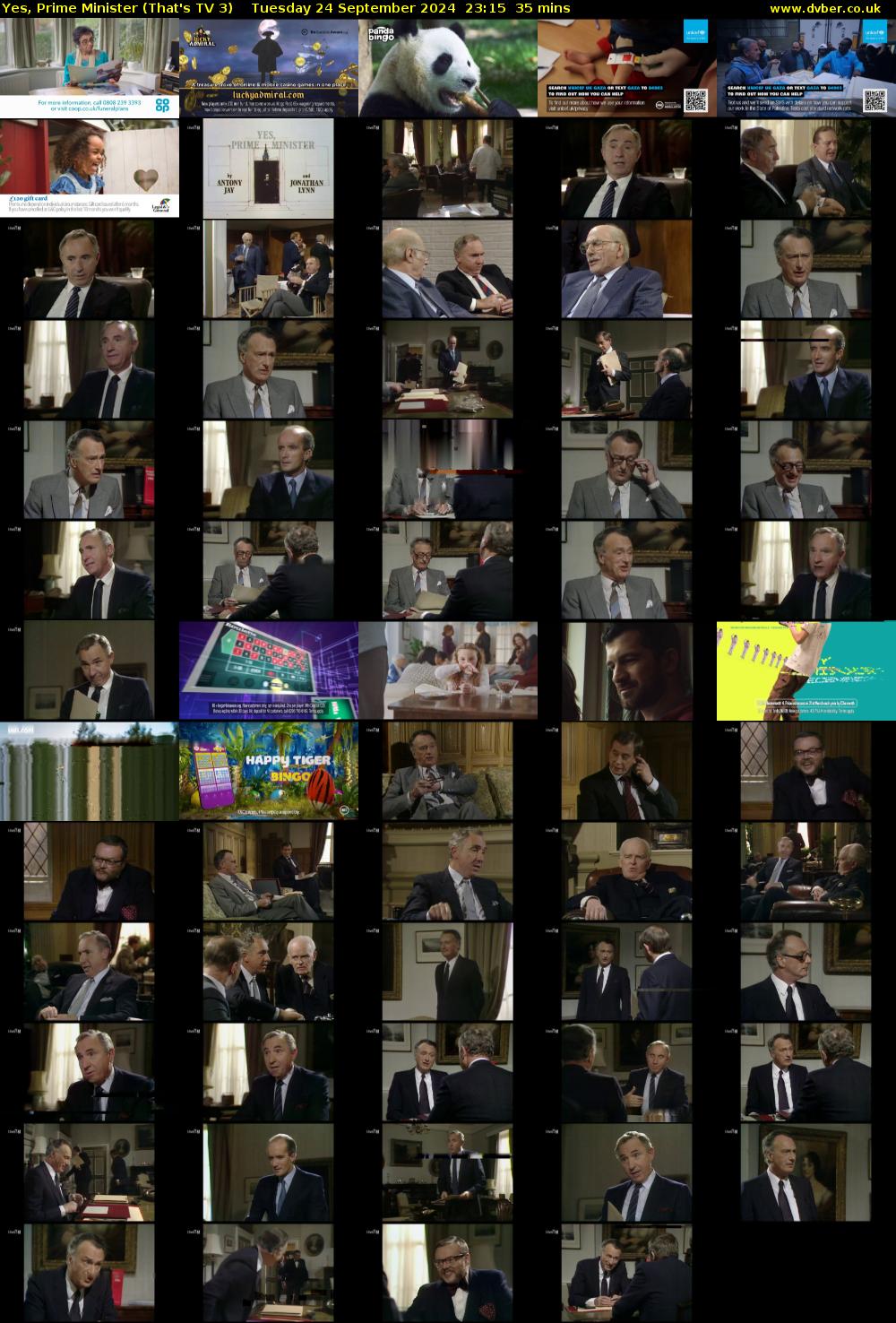 Yes, Prime Minister (That's TV 3) Tuesday 24 September 2024 23:15 - 23:50