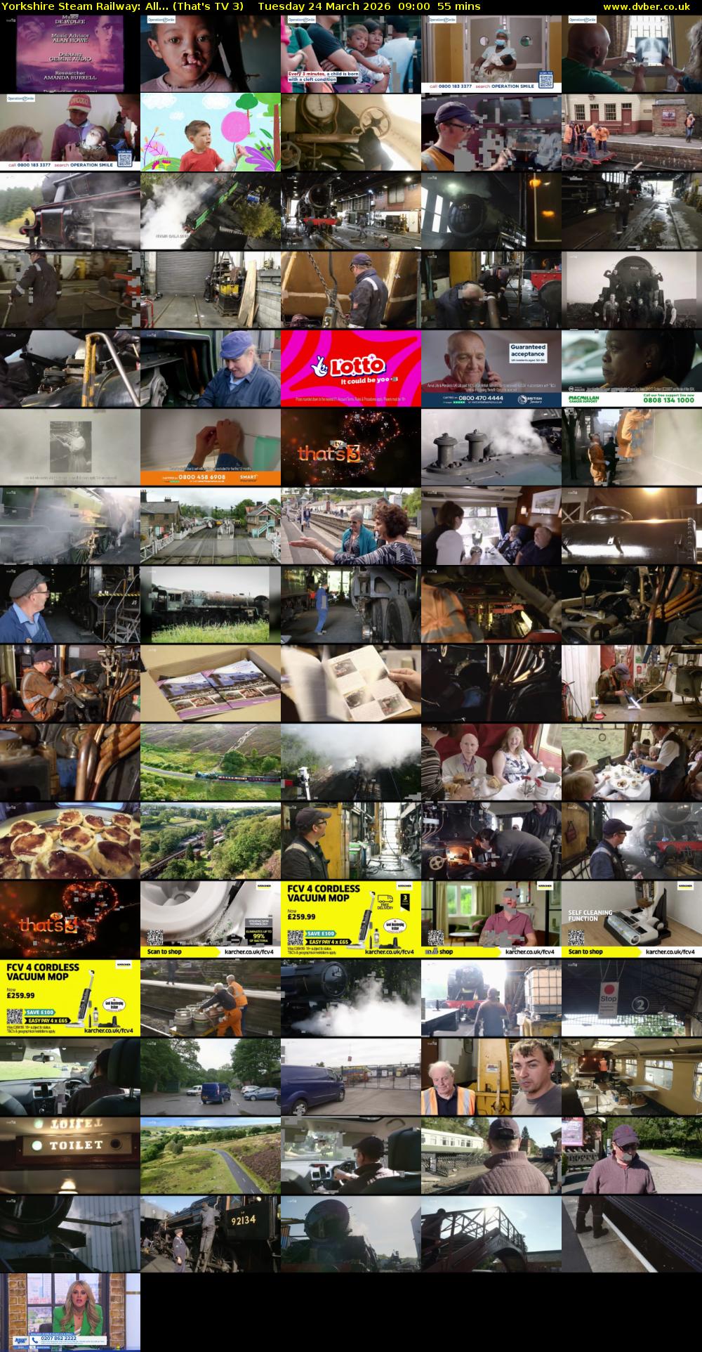 Yorkshire Steam Railway: All... (That's TV 3) Tuesday 24 March 2026 09:00 - 09:55