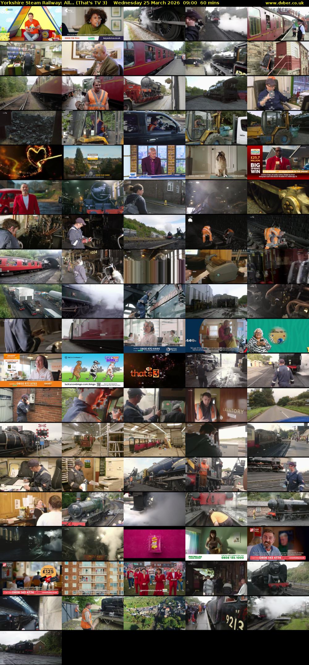 Yorkshire Steam Railway: All... (That's TV 3) Wednesday 25 March 2026 09:00 - 10:00