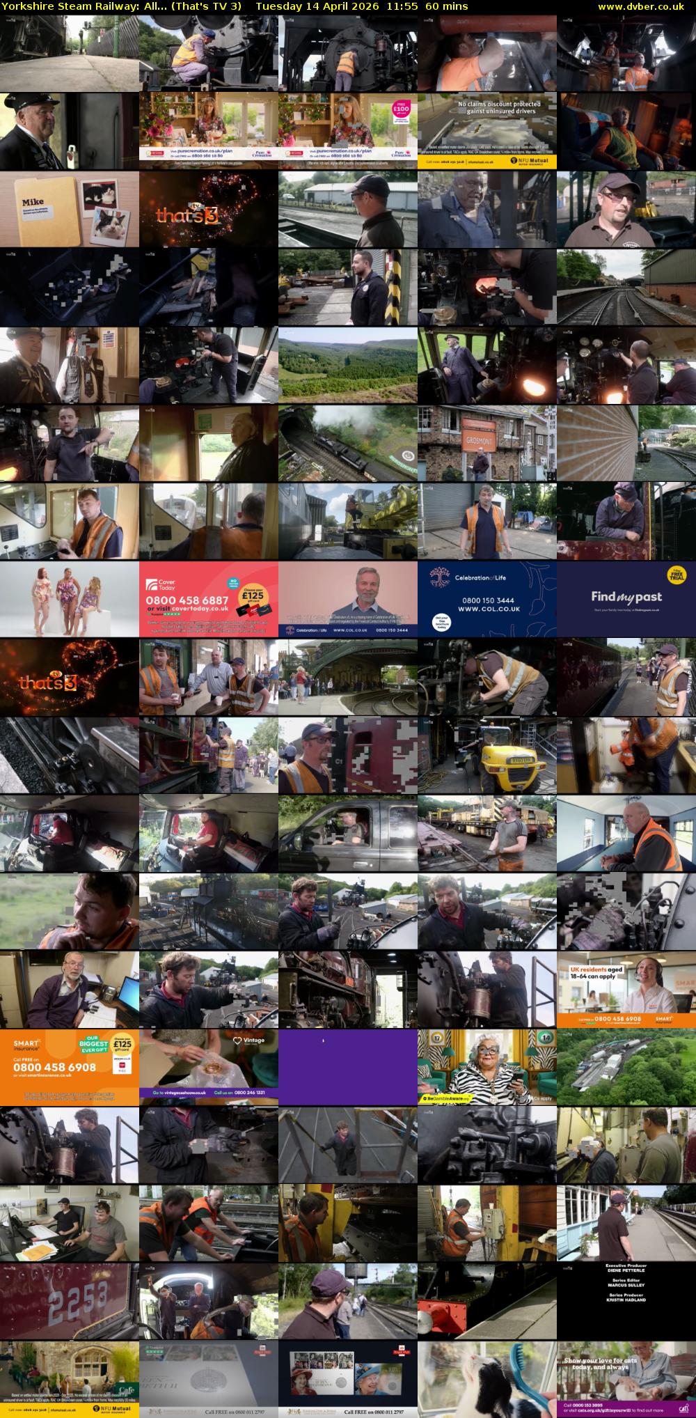 Yorkshire Steam Railway: All... (That's TV 3) Tuesday 14 April 2026 11:55 - 12:55