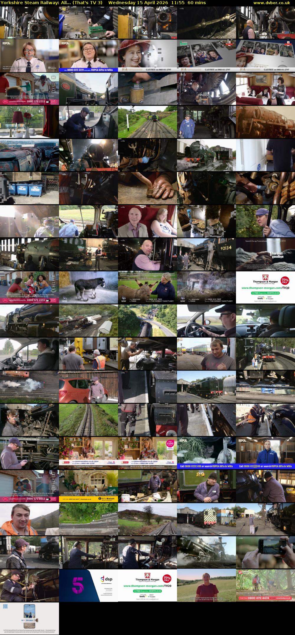 Yorkshire Steam Railway: All... (That's TV 3) Wednesday 15 April 2026 11:55 - 12:55