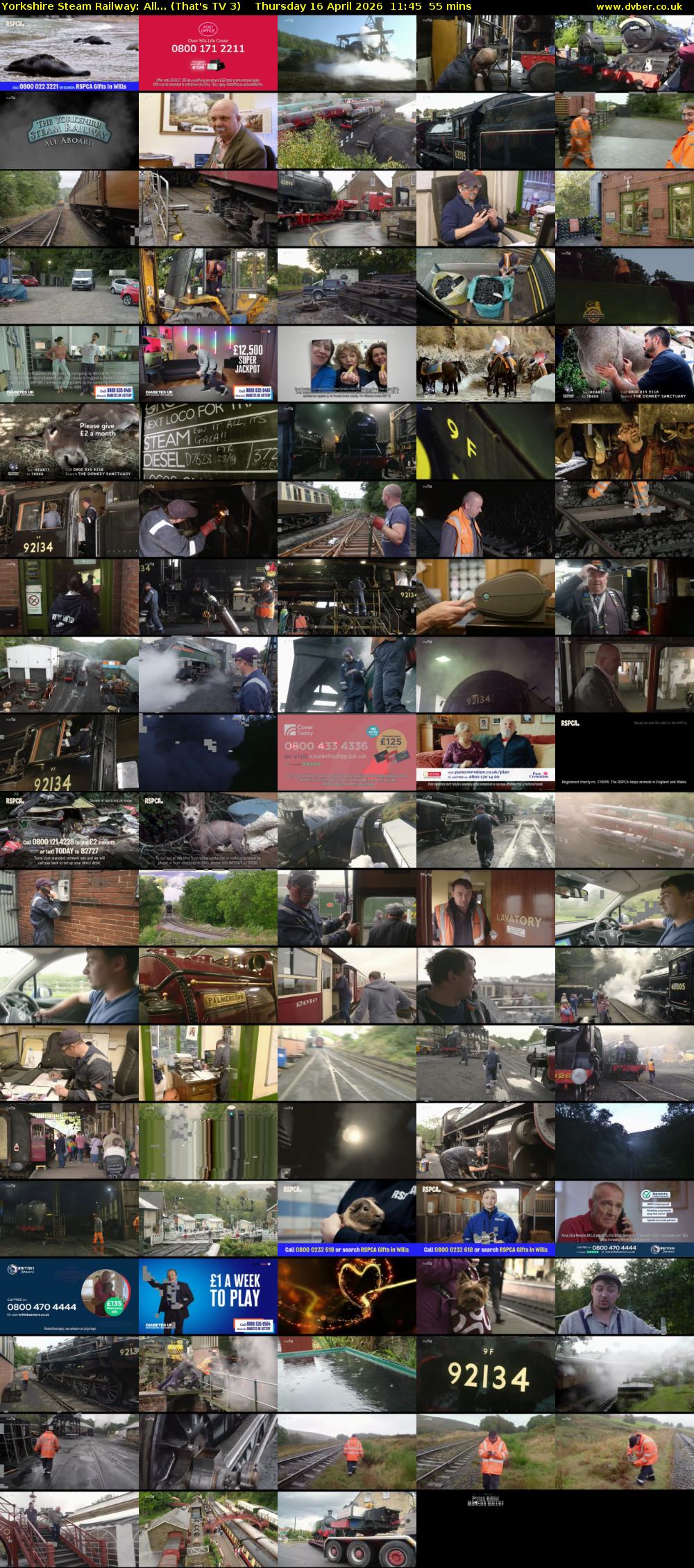 Yorkshire Steam Railway: All... (That's TV 3) Thursday 16 April 2026 11:45 - 12:40