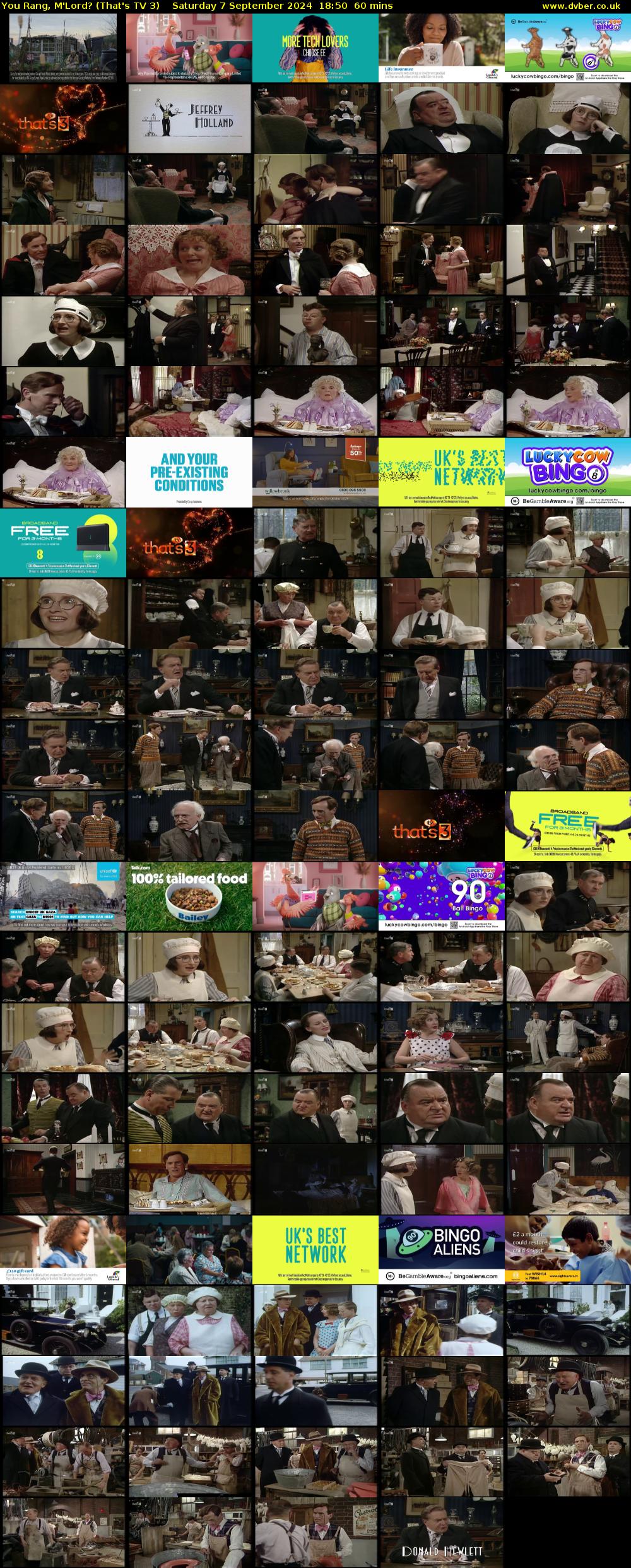 You Rang, M'Lord? (That's TV 3) Saturday 7 September 2024 18:50 - 19:50