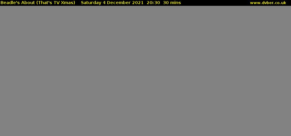 Beadle's About (That's TV Xmas) Saturday 4 December 2021 20:30 - 21:00