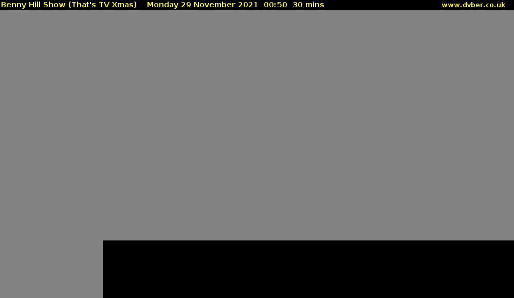 Benny Hill Show (That's TV Xmas) Monday 29 November 2021 00:50 - 01:20