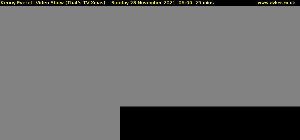 Kenny Everett Video Show (That's TV Xmas) Sunday 28 November 2021 06:00 - 06:25