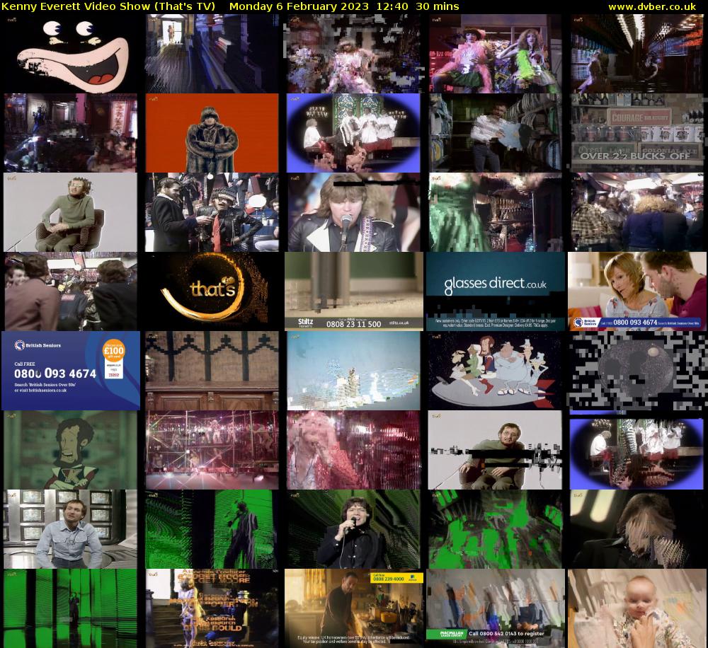Kenny Everett Video Show (That's TV) Monday 6 February 2023 12:40 - 13:10