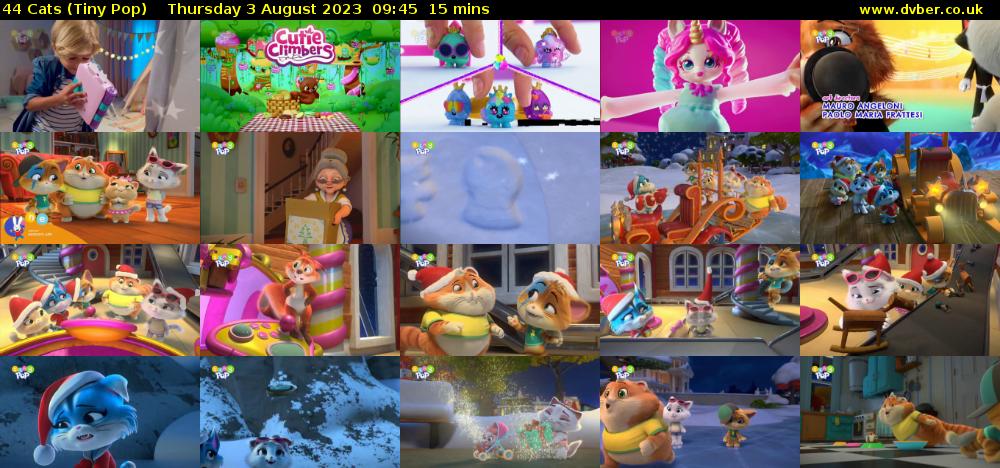 44 Cats (Tiny Pop) Thursday 3 August 2023 09:45 - 10:00