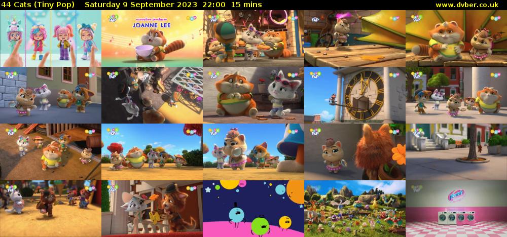 44 Cats (Tiny Pop) Saturday 9 September 2023 22:00 - 22:15